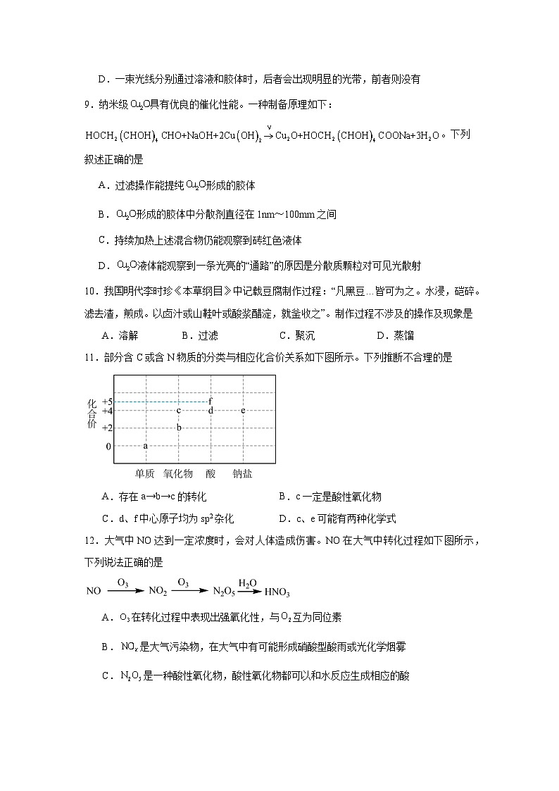 物质的分类与转化基础练-2025届高考化学复习备考第2页