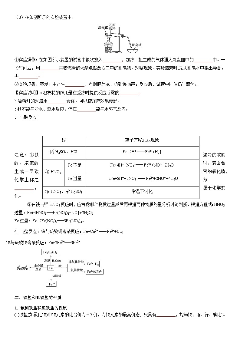 第12讲 铁、亚铁盐和铁盐-【暑假自学课】2023年新高一化学暑假精品课（鲁科版2019必修第一册）（原卷版+解析版）02