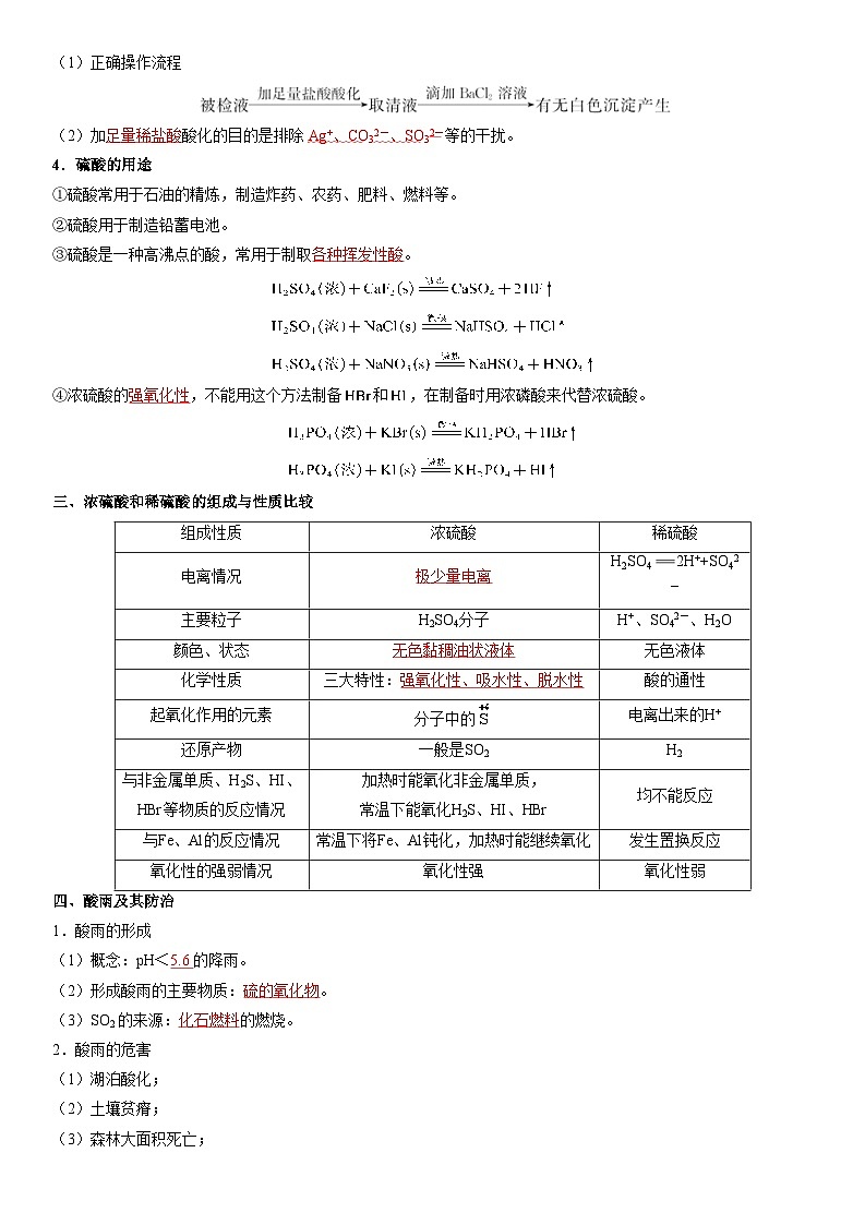 第15讲 硫酸-【暑假自学课】2023年新高一化学暑假精品课（鲁科版2019必修第一册）（解析版）第3页