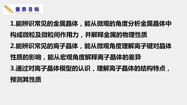 人教版高中化学选择性必修二课件 第三章 第三节 金属晶体与离子晶体第2页