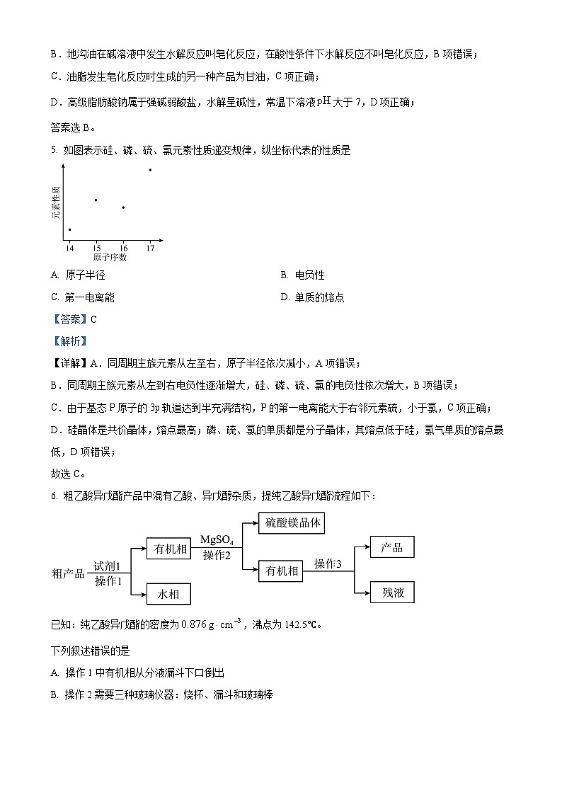 江西省部分地区2023-2024学年高二下学期7月期末考试化学试题（解析版）第3页