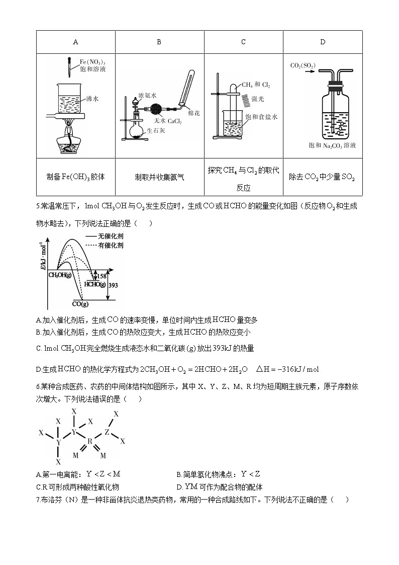 湖南省郴州市2023-2024学年高二下学期期末考试化学试题（含答案）02