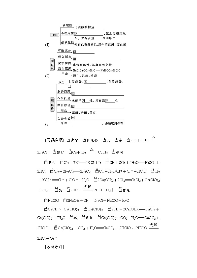 高考化学一轮复习第5章非金属及其化合物第18讲氯及其化合物学案第3页