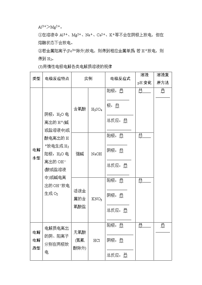 高考化学一轮复习第7章化学反应与能量第36讲电解池金属的腐蚀与防护学案02