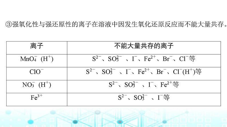 高考化学一轮复习第1章物质及其变化第3讲离子共存、检验与推断课件08