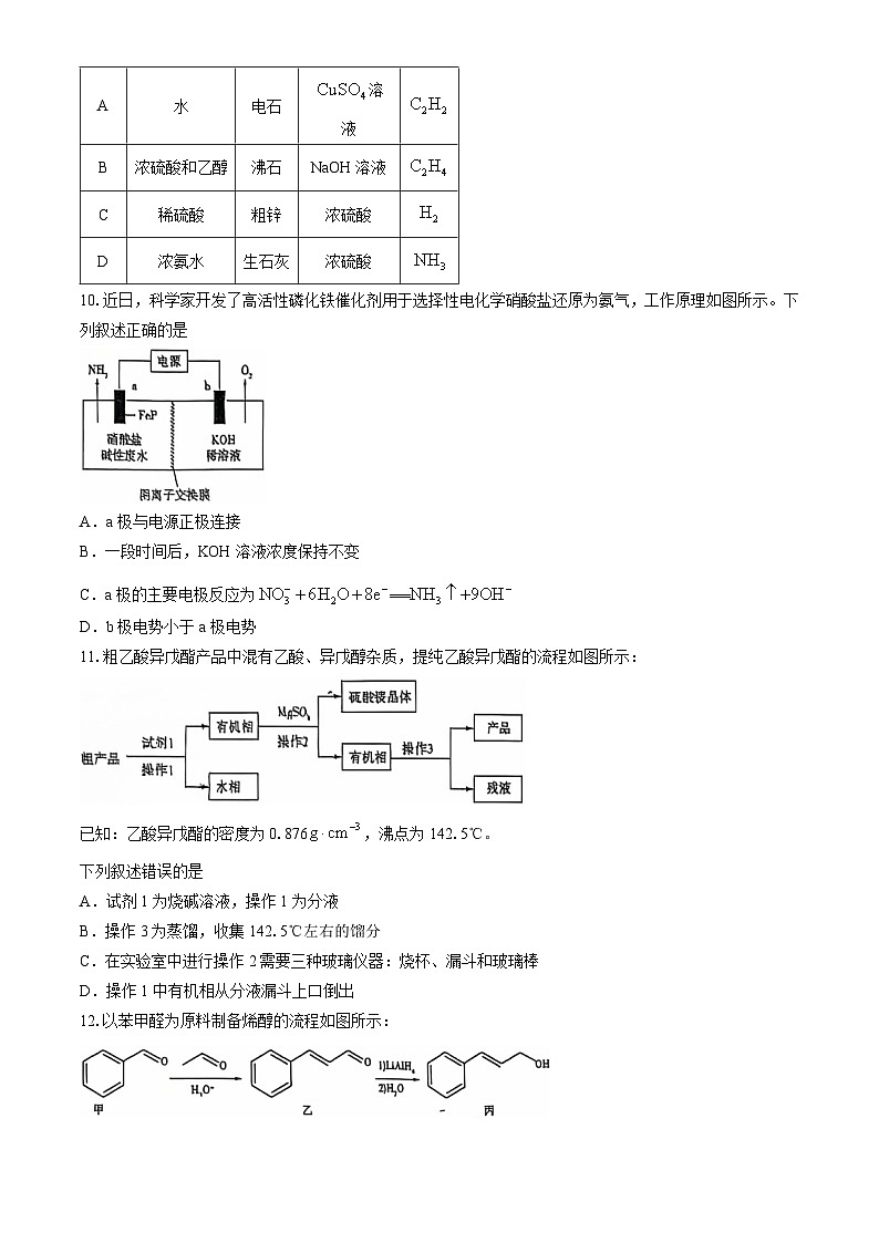 河南省南阳市六校2023-2024学年高二下学期期末联考化学试题03
