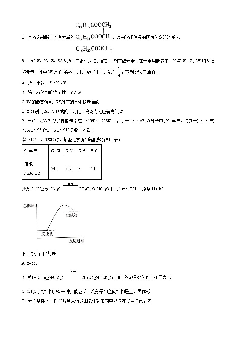 河南省南阳市六校2023-2024学年高一下学期6月期末考试化学试卷（Word版附解析）第3页