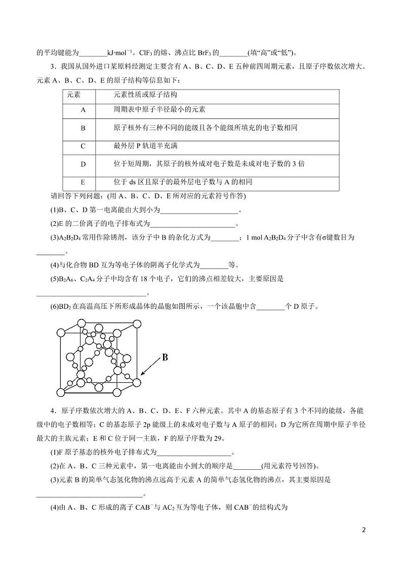 高中化学知识清单-专题17 物质结构与性质（原卷+解析版）第2页