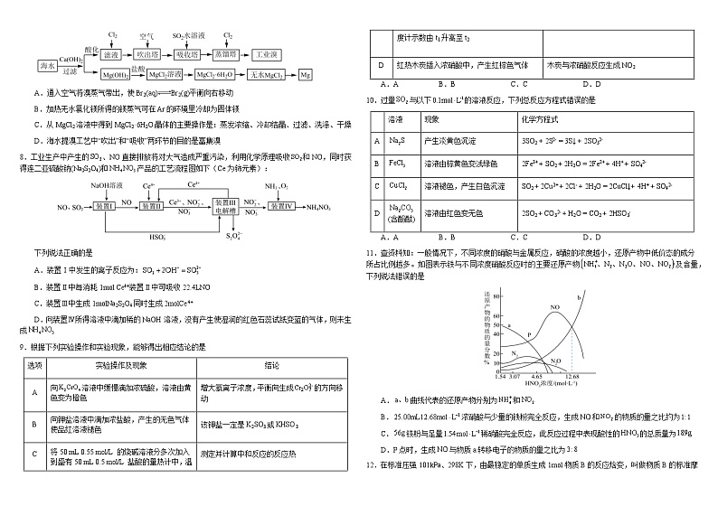 四川省成都市树德中学2023-2024学年高一下学期7月期末考试化学试题（含答案）02
