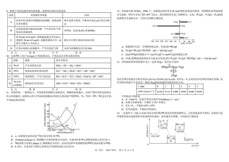 2024成都树德中学高一下学期期末考试化学PDF版含答案（可编辑）02