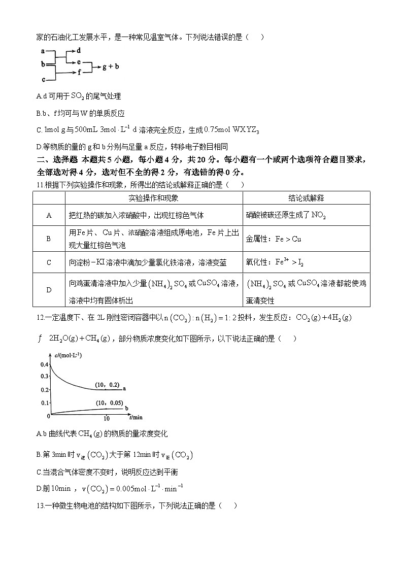 山东省济宁市2023-2024学年高一下学期7月期末质量检测化学试题03