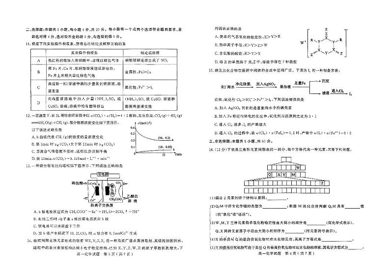 山东省济宁市2023-2024学年高一下学期7月期末质量检测化学试题（PDF版，含答案）02