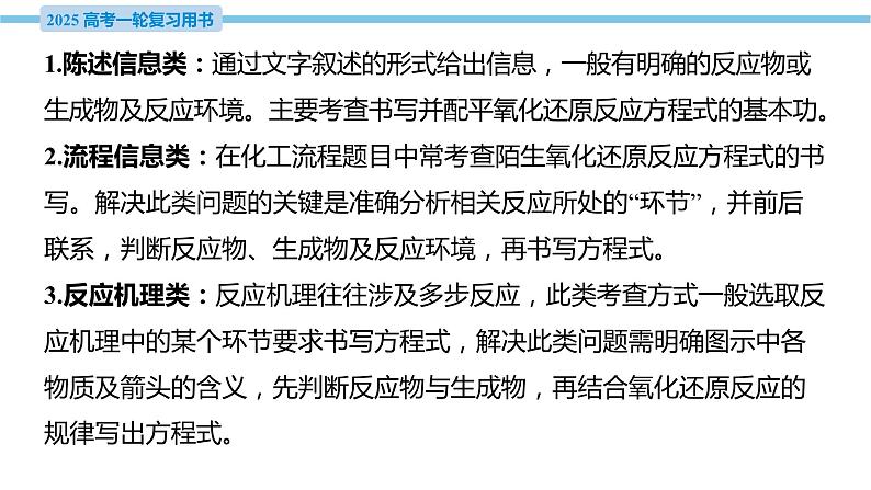 热点题型探究1 信息型氧化还原反应方程式的书写  课件—2025届高考化学大一轮复习04