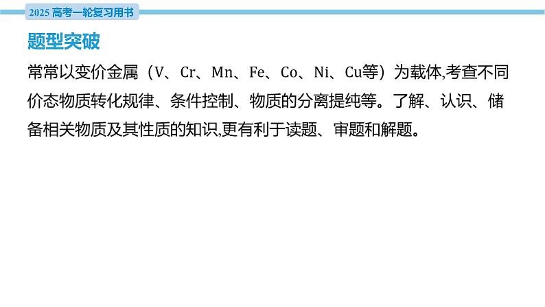 热点题型探究3 化工流程中的“热门金属”  课件—2025届高考化学大一轮复习03