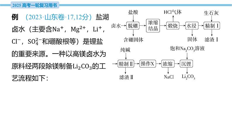 热点题型探究4 无机化工流程题的解题策略  课件—2025届高考化学大一轮复习06