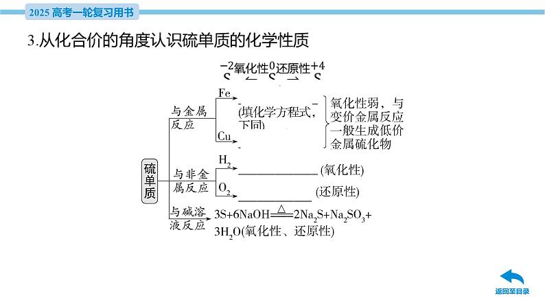 第12讲 硫及其化合物  课件—2025届高考化学大一轮复习08