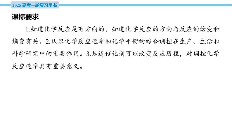 第30讲 化学反应的方向和化学反应的调控  课件—2025届高考化学大一轮复习04