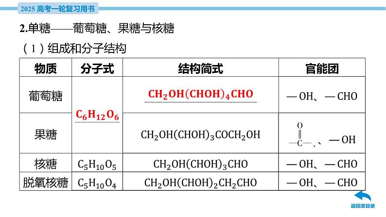 第40讲 生物大分子  课件—2025届高考化学大一轮复习08