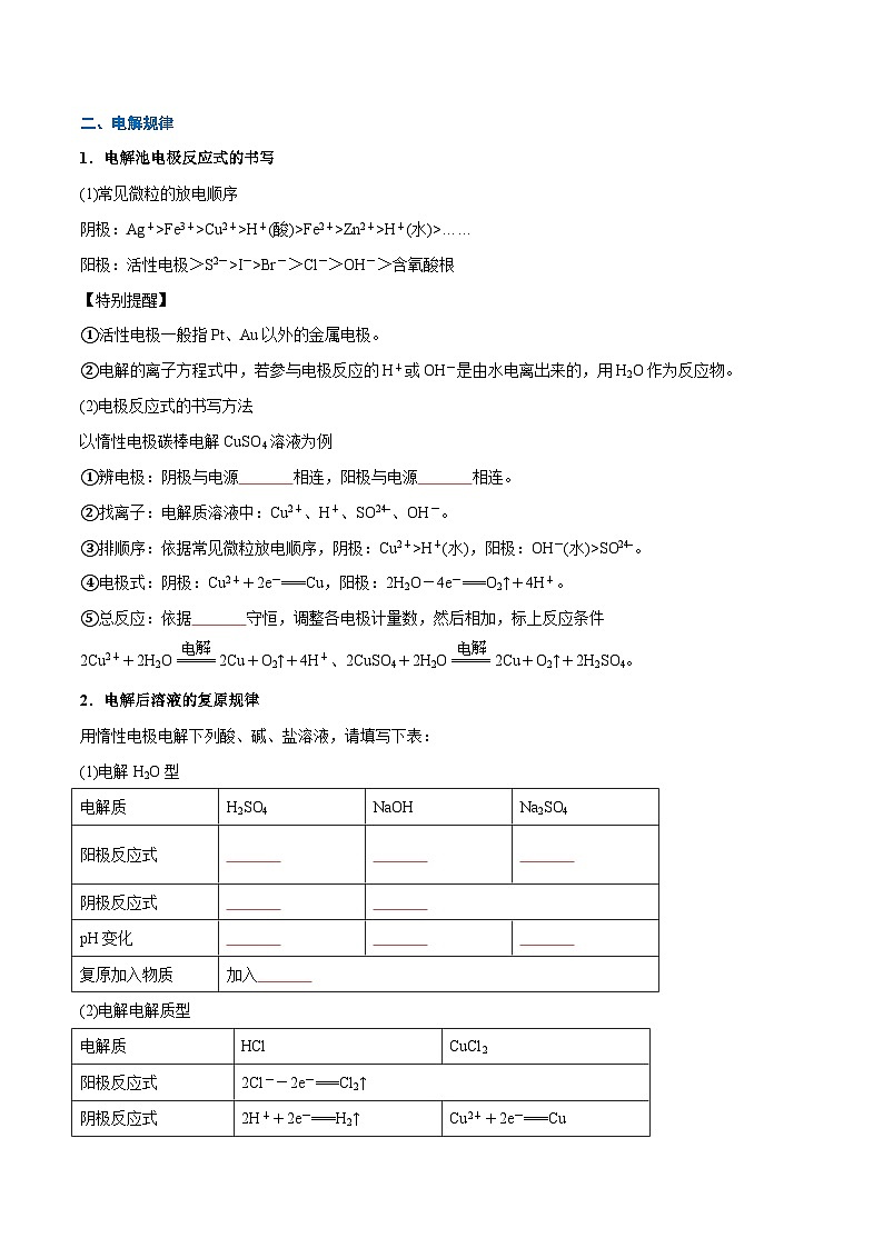 第24讲 电解原理（含答案）【暑假弯道超车】2024年新高二化学暑假讲义+习题（人教版2019选择性必修1）03