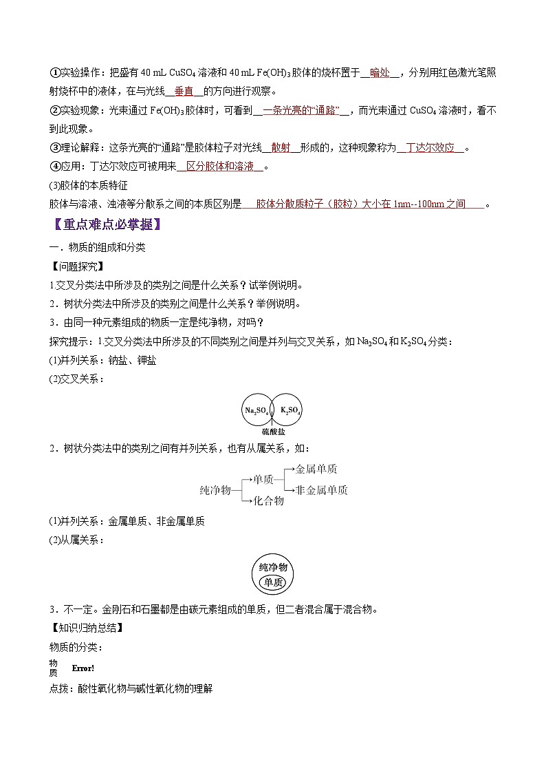 1.1.1 物质的分类-2024-2025学年新高一化学暑假新课重难点预习（人教版2019必修第一册）（解析版）第3页