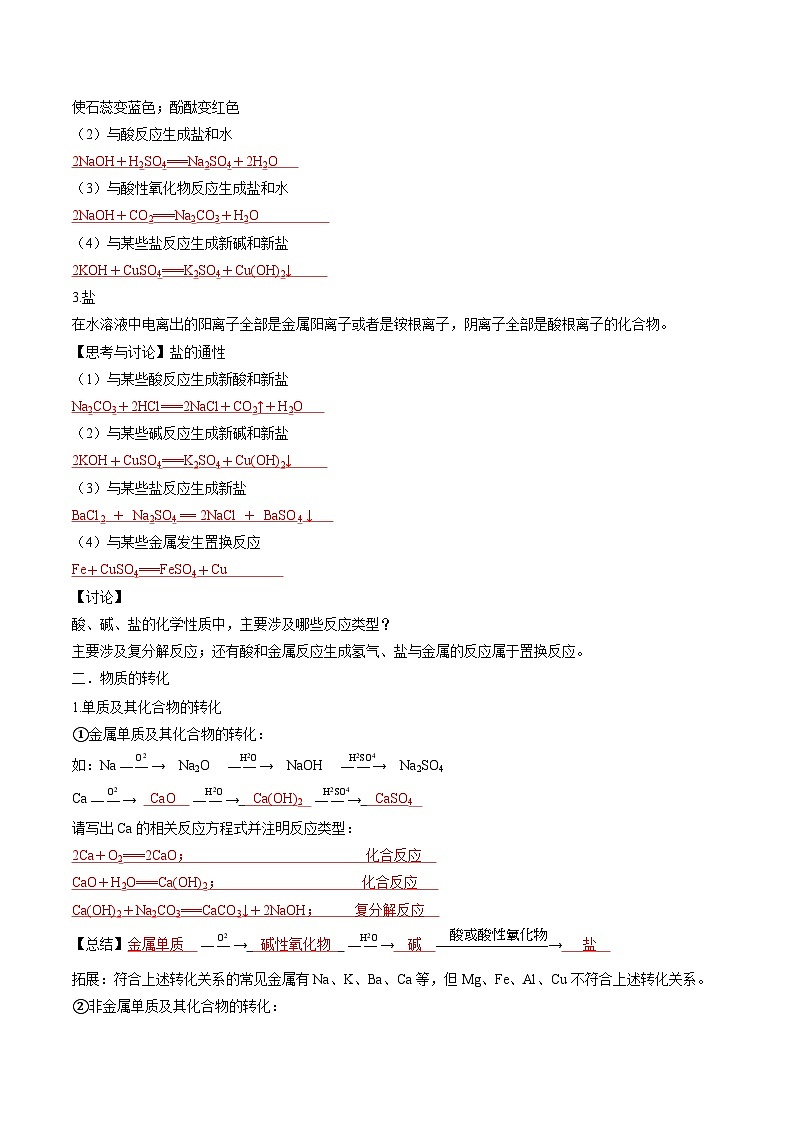 1.1.2 物质的转化-2024-2025学年新高一化学暑假新课重难点预习（人教版2019必修第一册）（解析版）第2页