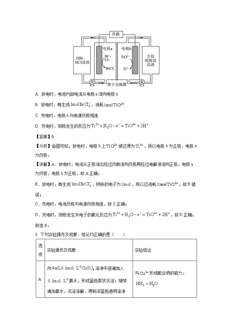 [化学][二模]云南省昆明市2024届高三下学期“三诊一模”(二模)试卷(解析版)03
