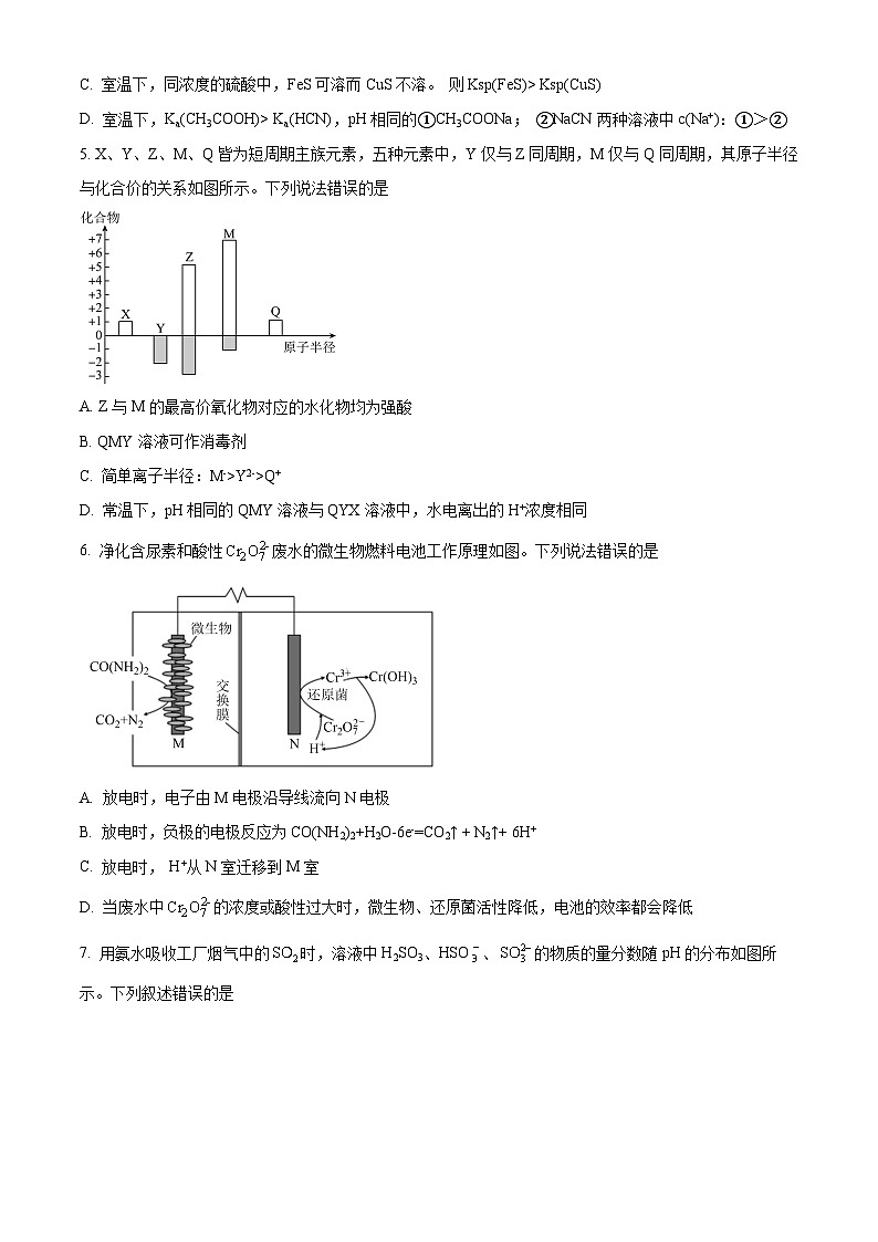 四川省内江市第一中学2023-2024学年高三下学期6月月考化学试卷（Word版附解析）02