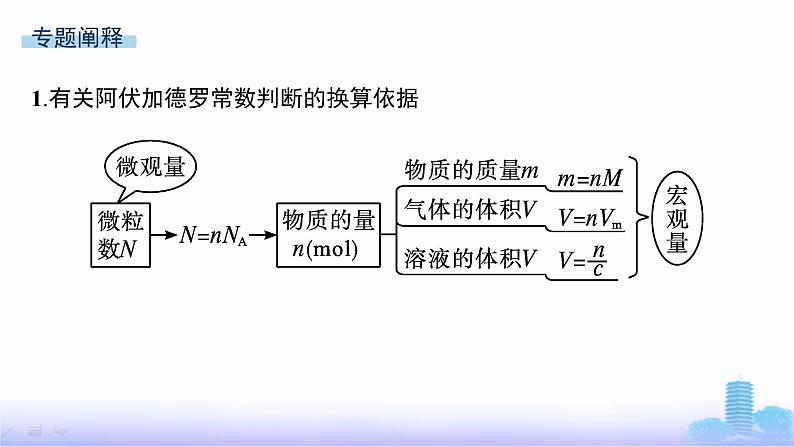 人教版高中化学必修第一册第2章海水中的重要元素——钠和氯微专题3阿伏加德罗常数的考查应用课件第2页