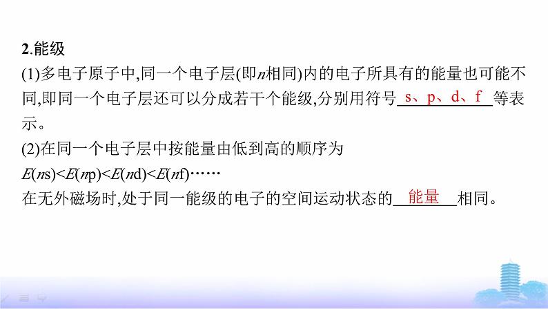 鲁科版高中化学选择性必修2第1章原子结构与元素性质第1节第2课时量子力学对原子核外电子运动状态的描述课件第6页