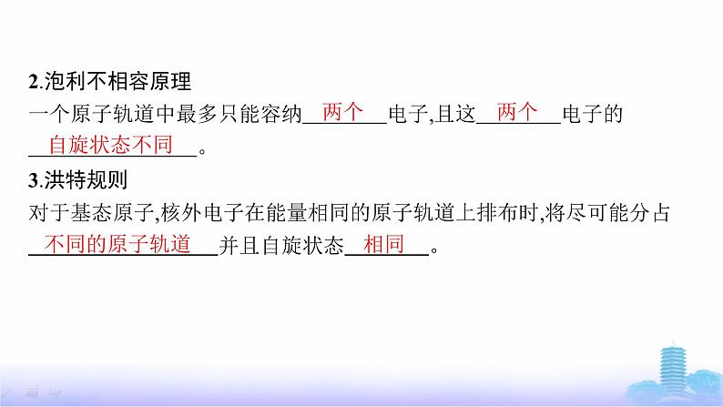 鲁科版高中化学选择性必修2第1章原子结构与元素性质第2节第1课时基态原子的核外电子排布课件第6页