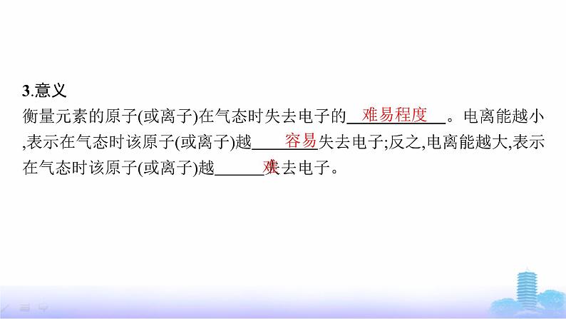 鲁科版高中化学选择性必修2第1章原子结构与元素性质第3节第2课时电离能与电负性课件第8页