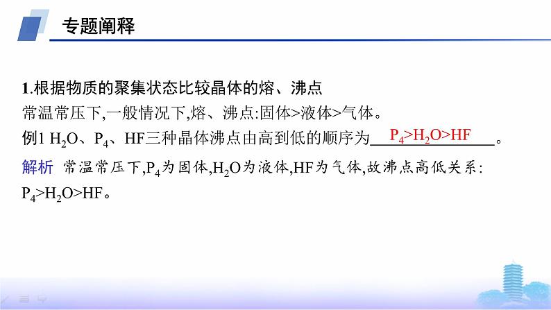 鲁科版高中化学选择性必修2第3章不同聚集状态的物质与性质微专题3晶体熔、沸点的比较课件第2页