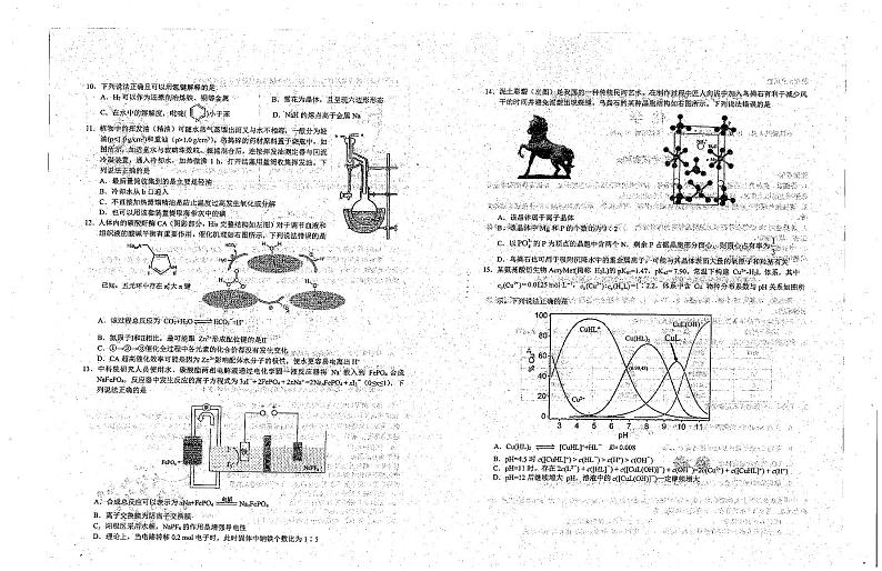 化学-湖北省武汉市华中师范大学第一附属中学2024届高三年级高考考前素养(测试)卷（最后一卷）试题和答案第2页