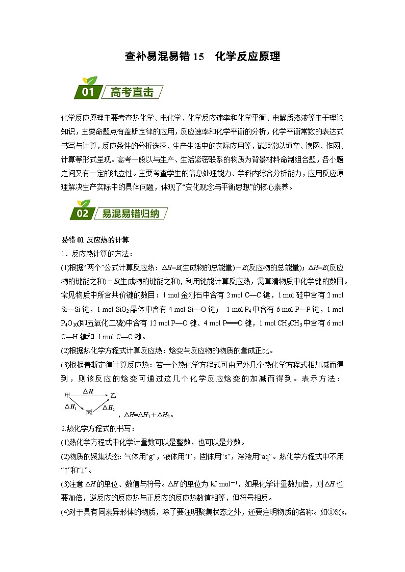15 化学反应原理-【暑假培优】（含答案）2025届高二化学暑假培优专练01