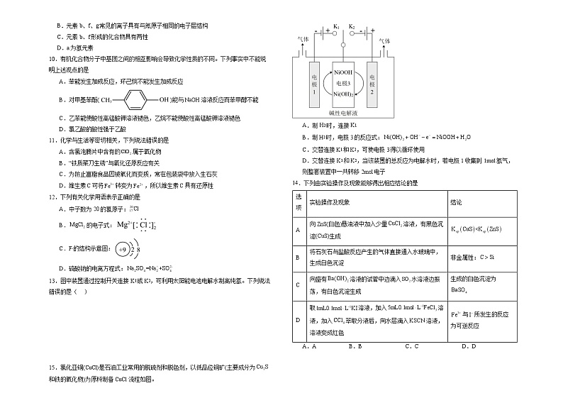 黑龙江省齐齐哈尔市衡齐高级中学2023-2024学年高二下学期7月期末考试化学试题第2页