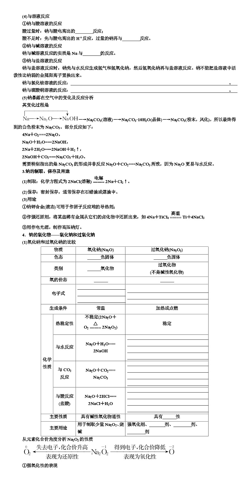 高考化学  金属及其化合物  专项训练（WORD版）第2页