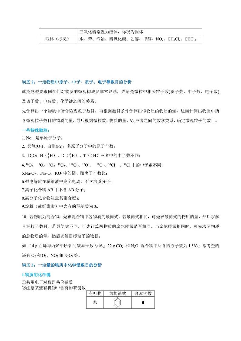 高考化学二轮复习专题 微专题   NA判断的“九大误区”第3页