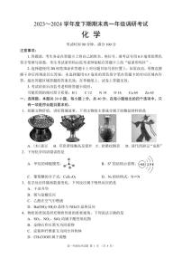 四川省成都市九县区2023-2024学年高一下学期期末调研考试化学试题