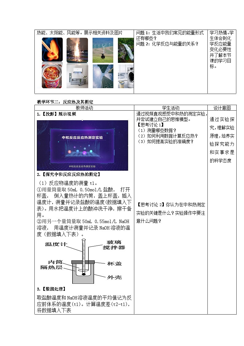人教版（2019）高中化学选择性必修第一册 1.1.1《反应热 焓变》教案02