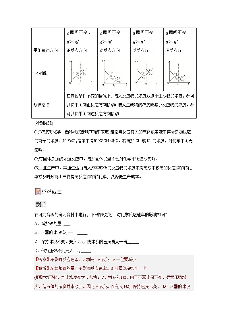 人教版（2019）高中化学选择性必修第一册 2.2.3《影响化学平衡的因素》导学案（解析版）03
