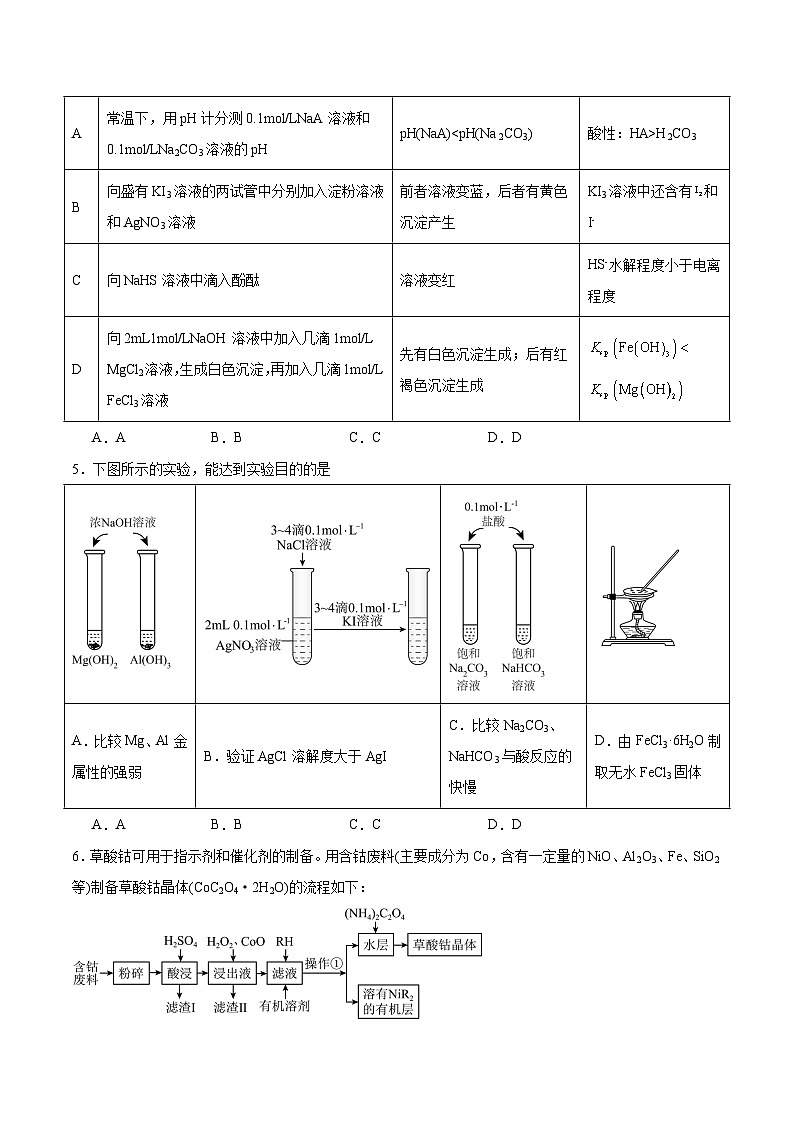 人教版（2019）高中化学选择性必修第一册 3.4.2《沉淀溶解平衡的应用》分层作业（原卷版）02