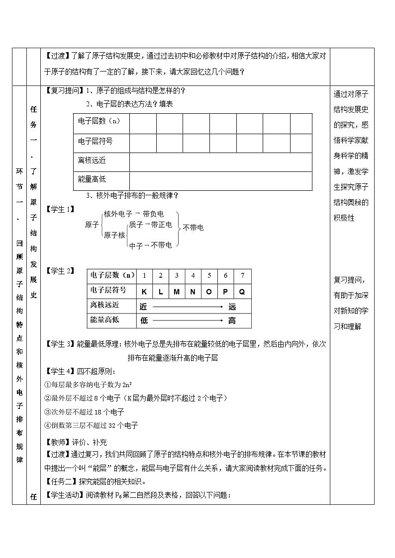 【新课标】人教版（2019）高中化学选择性必修二 1.1.1《能层与能级基态与激发态原子光谱》教案03