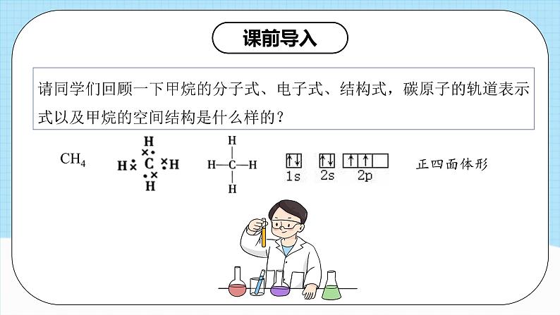 人教版（2019）高中化学必修二2.2.2《杂化轨道理论简介》课件第4页