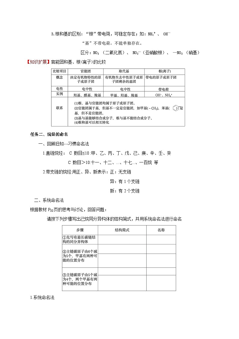 人教版（2019）高中化学选择性必修三2.1.2《烷烃的命名》导学案（原卷版）03