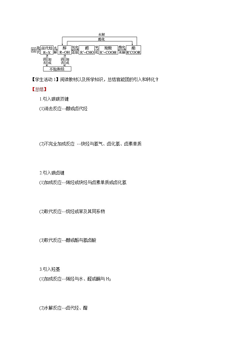 人教版（2019）高中化学选择性必修三3.5.2《引入官能团》 导学案（原卷版）02