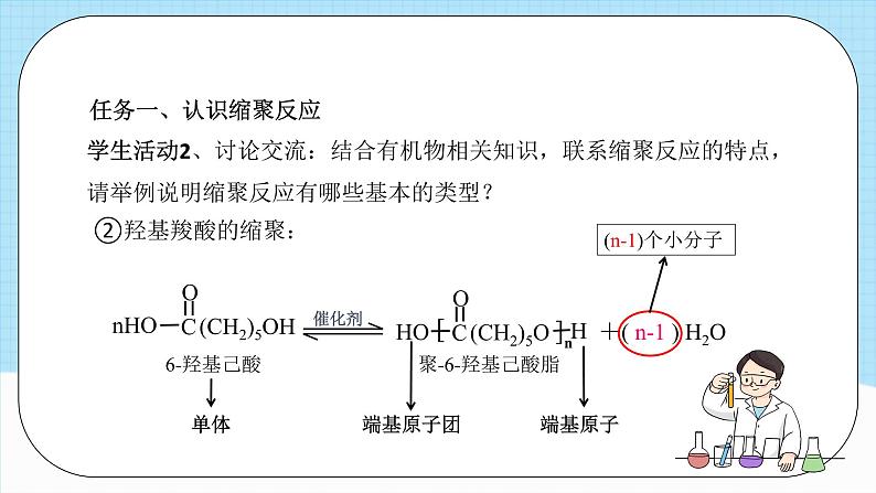人教版（2019）高中化学选择性必修三5.1.2《合成高分子的基本方法—缩聚反应》课件08