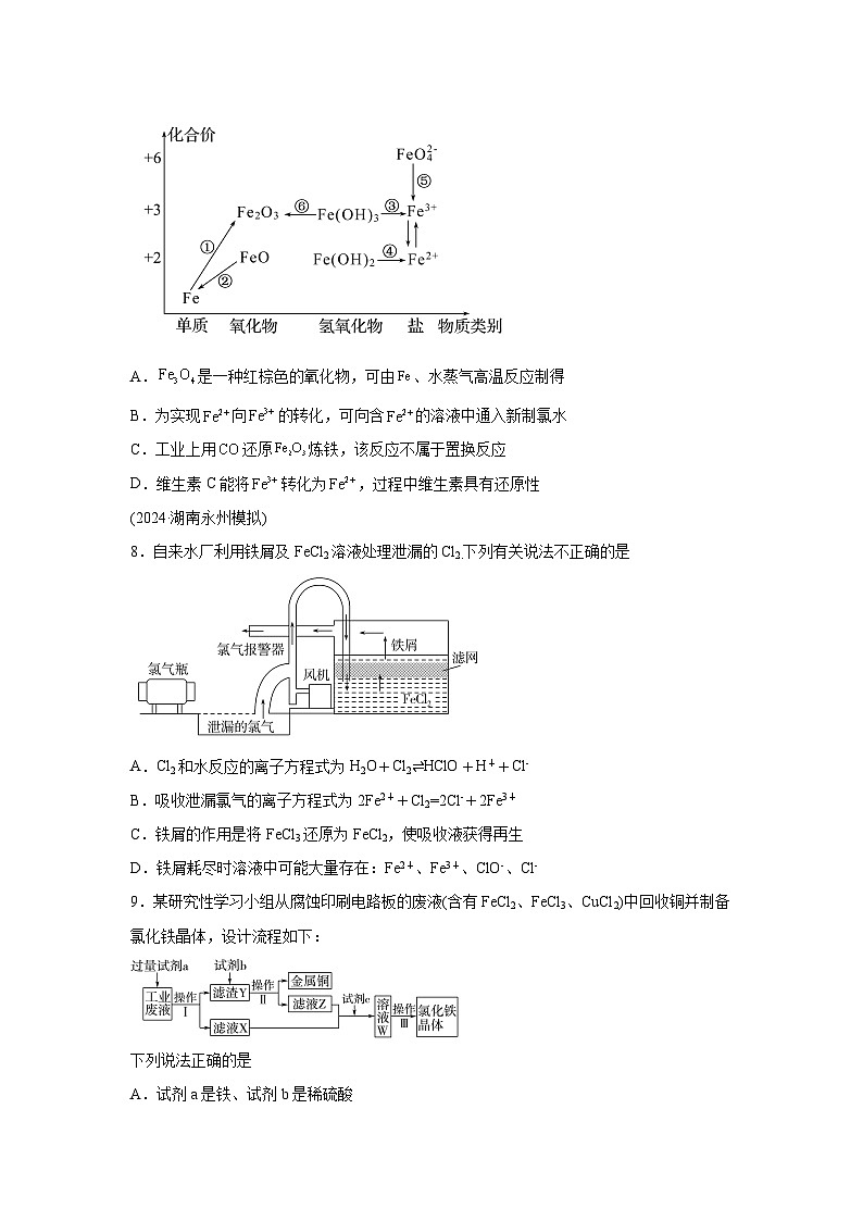 2025年高考化学一轮复习考点通关卷专题突破卷03金属及其化合物-2025年高考化学一轮复习考点通关卷（新教材新高考）试卷03
