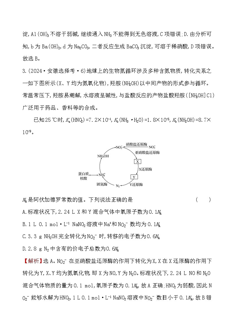 考点17 氮元素单质及其重要化合物-2024年高考化学试题分类汇编03