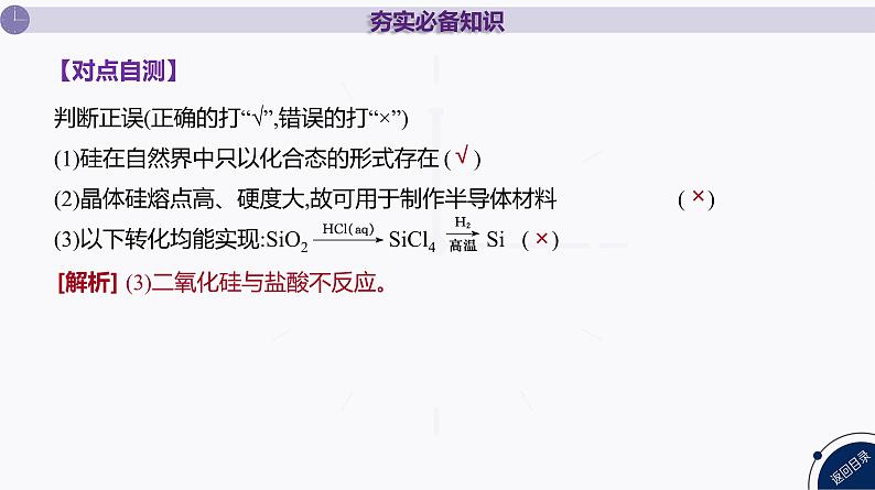 课件  高考化学一轮复习第五单元 化工生产中重要非金属元素   第二十一讲　无机非金属材料08