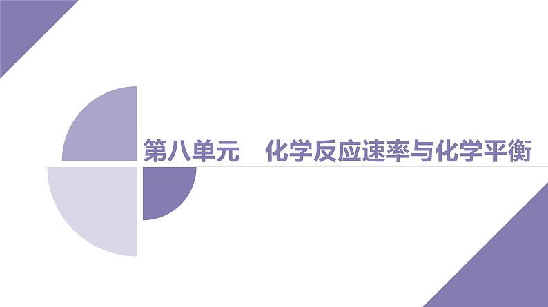 课件  高考化学一轮复习第八单元   化学反应速率与化学平衡    第二十九讲　化学反应速率及影响因素第1页